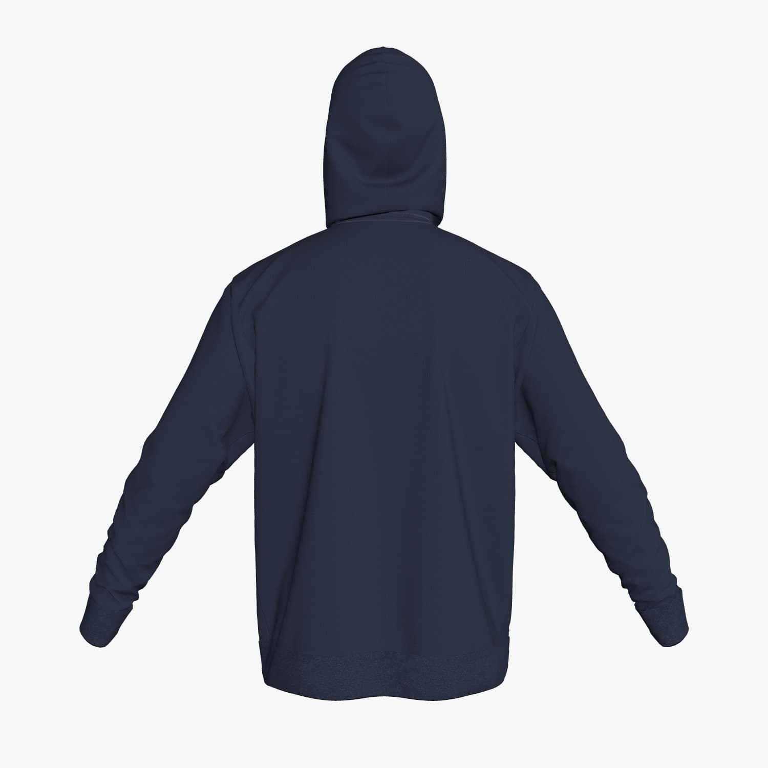 Blue Cotton Hoodie - Back