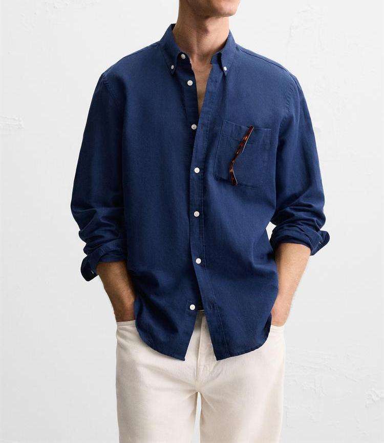 Classic Oxford Dress Shirt - Navy